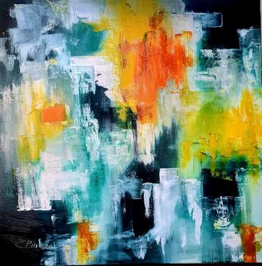 Original Modern Abstract Paintings by Connie Reid-Pinzón