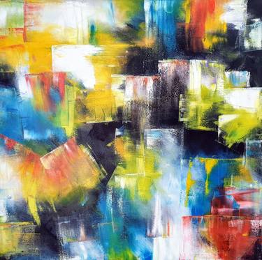 Original Modern Abstract Paintings by Connie Reid-Pinzón