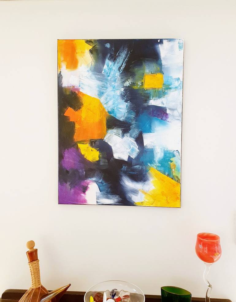Original Abstract Painting by Connie Reid-Pinzón
