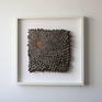 Nature provides us with complex and beautiful forms and I like to take some of those and give them a human touch by disposing pieces to make different compositions. In this piece I am using pine cones, deconstructing them and giving them an other rhythm to meet my aesthetic expression.