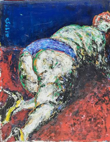 Original Expressionism Erotic Paintings by George Sabin