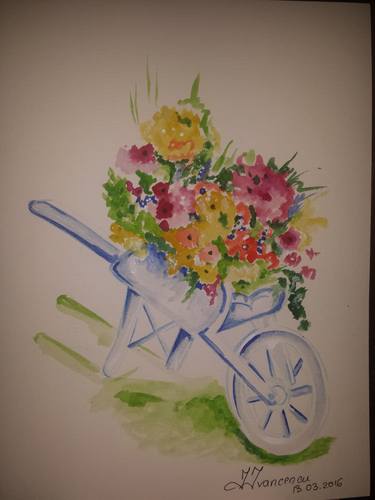 Print of Floral Paintings by Iuliana Gabriela Ivancencu