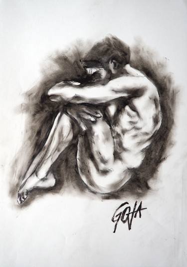 Print of Expressionism Erotic Paintings by Nicolas GOIA