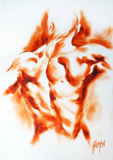 Print of Expressionism Erotic Paintings by Nicolas GOIA