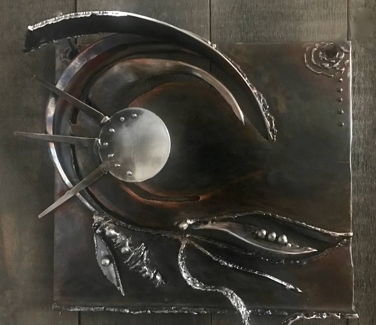 Original Abstract Outer Space Sculpture by Janet Rutkowski