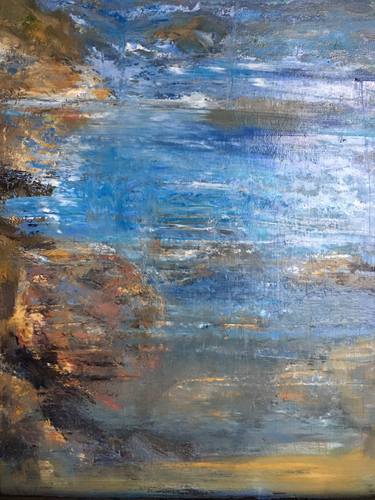 Original Abstract Expressionism Seascape Paintings by H Mills-Dennison FRSA