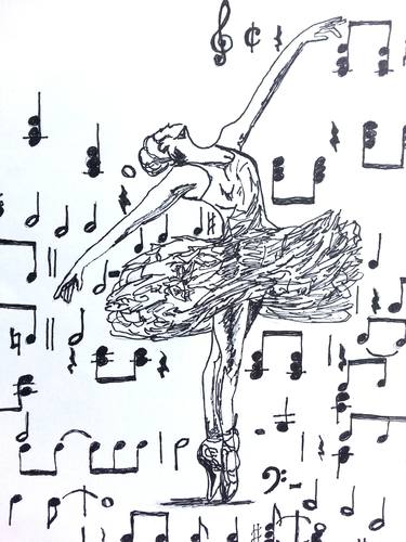 Print of Music Drawings by Pamela Starr