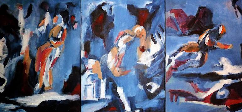 Original Abstract Expressionism Abstract Paintings by Virginia Orbon Retzmann
