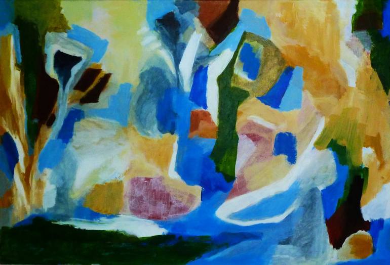 Original Abstract Paintings by Virginia Orbon Retzmann