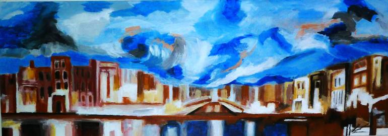 Original Conceptual Cities Paintings by Virginia Orbon Retzmann