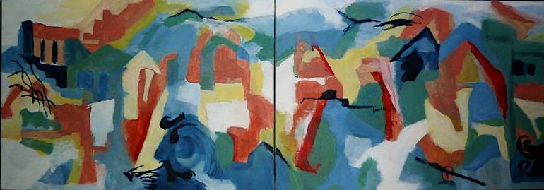 Original Abstract Paintings by Virginia Orbon Retzmann