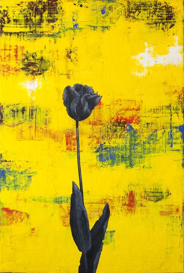 Original Figurative Floral Painting by Francois Rocamora