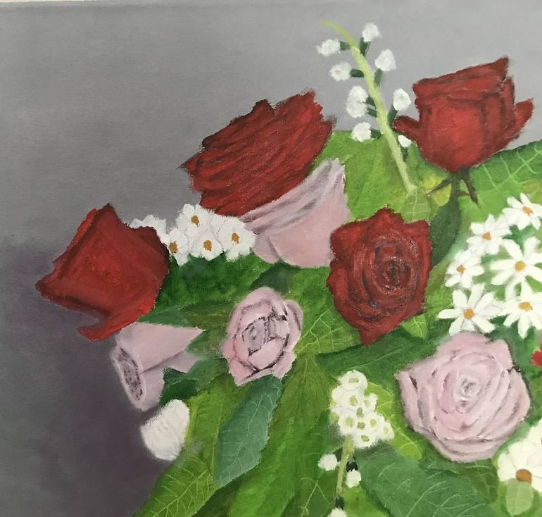 Original Floral Painting by LESLIE DANNENBERG