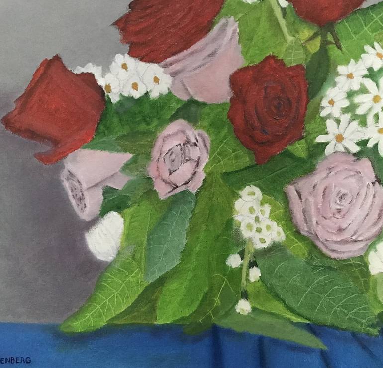 Original Impressionism Floral Painting by LESLIE DANNENBERG