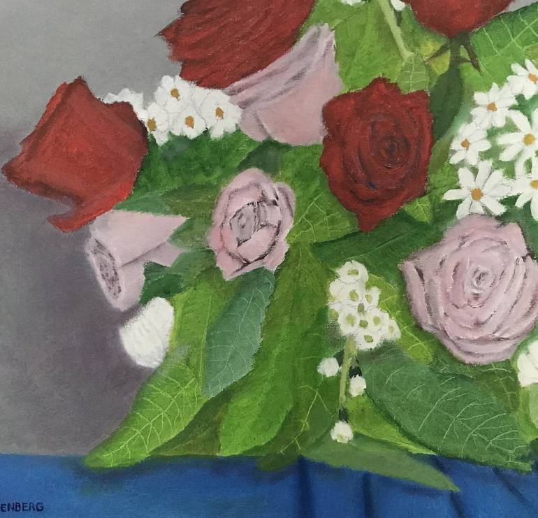 Original Floral Painting by LESLIE DANNENBERG