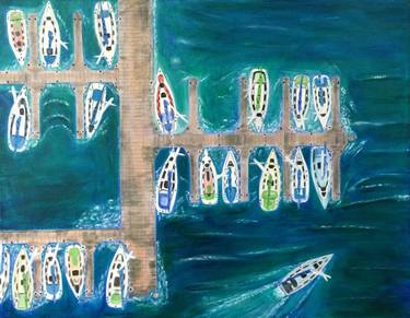 Print of Realism Boat Paintings by LESLIE DANNENBERG