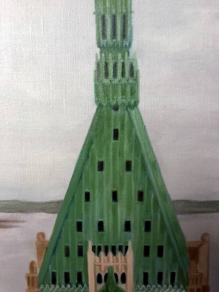 Original Architecture Painting by LESLIE DANNENBERG