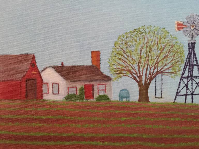 Original Rural life Painting by LESLIE DANNENBERG