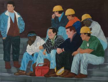 Original Impressionism Men Paintings by LESLIE DANNENBERG