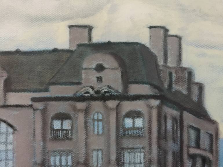 Original Realism Architecture Painting by LESLIE DANNENBERG