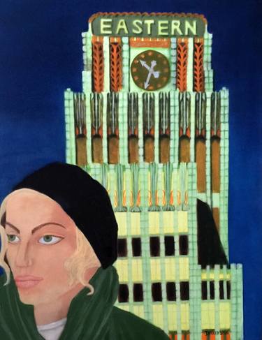 Original Art Deco Architecture Paintings by LESLIE DANNENBERG