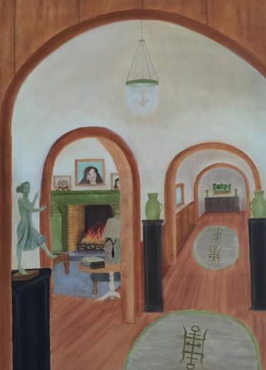 Original Realism Interiors Paintings by LESLIE DANNENBERG