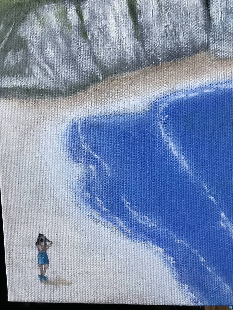 Original Beach Painting by LESLIE DANNENBERG