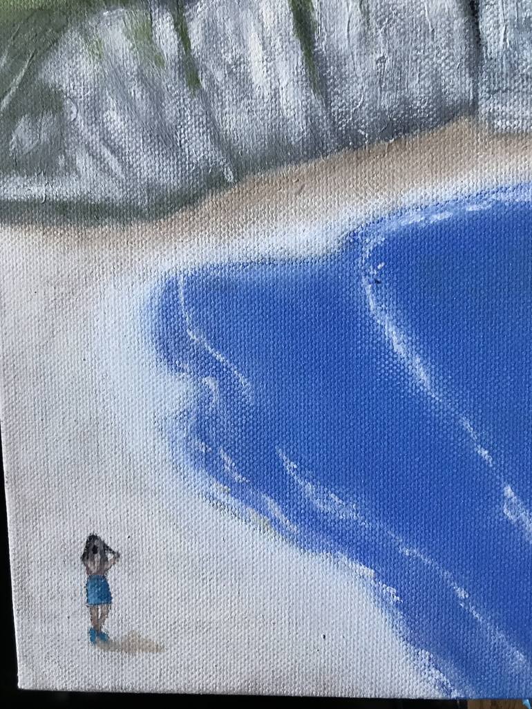 Original Realism Beach Painting by LESLIE DANNENBERG