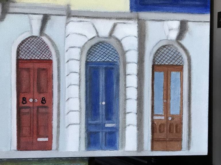 Original Architecture Painting by LESLIE DANNENBERG