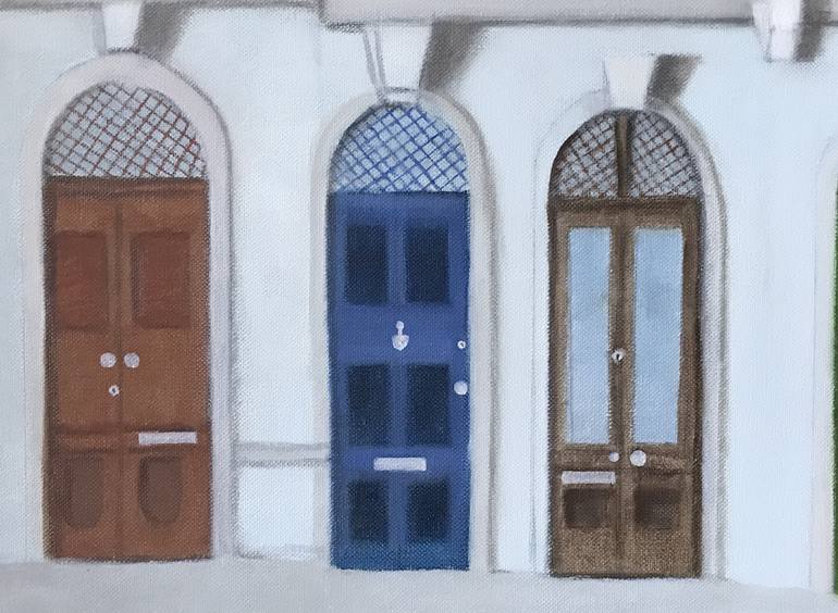 Original Architecture Painting by LESLIE DANNENBERG