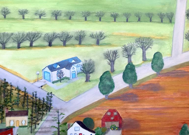 Original Impressionism Landscape Painting by Leslie Dannenberg