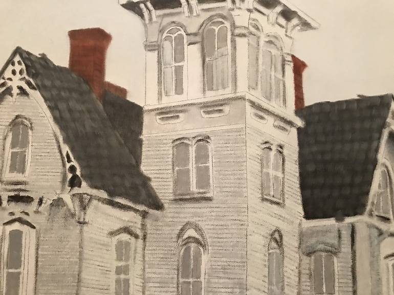 Original Impressionism Architecture Painting by Leslie Dannenberg