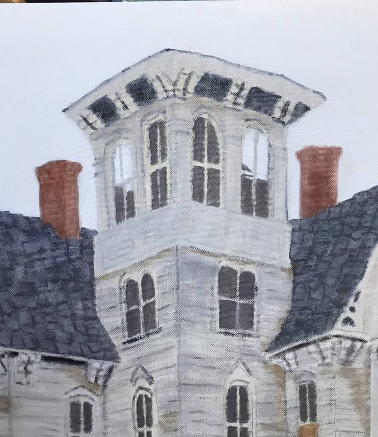 Original Impressionism Architecture Painting by Leslie Dannenberg
