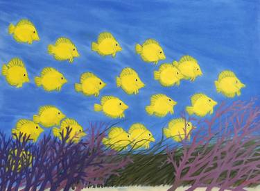 Print of Impressionism Fish Paintings by LESLIE DANNENBERG