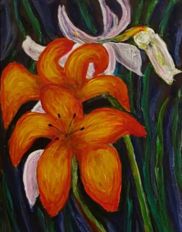 Original Representational Floral Painting by Janet Lehmann