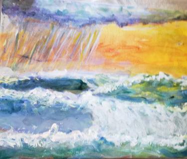 Original Modern Seascape Painting by Janet Lehmann