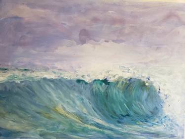 Original Expressionism Seascape Painting by Janet Lehmann