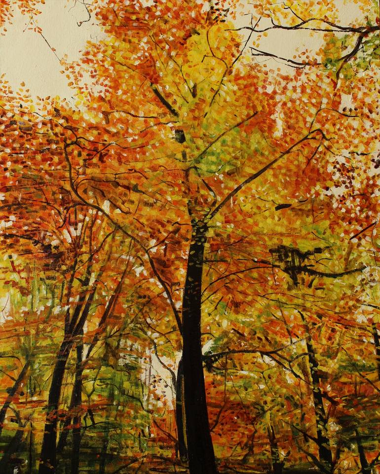 Golden Beech Tree Painting By Clifford Palmer Saatchi Art