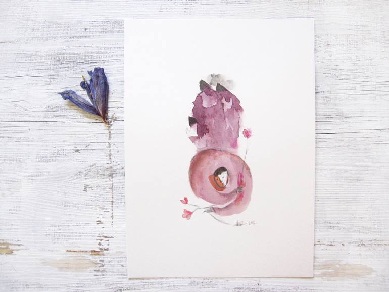 Original Illustration Abstract Painting by Vicky Alvarez
