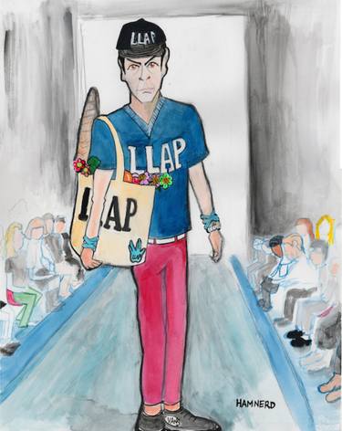 Original Illustration Celebrity Painting by Lisa Hamner