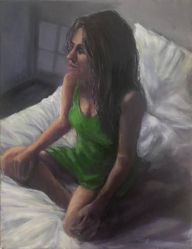 Original Realism Women Paintings by Judy Rioux