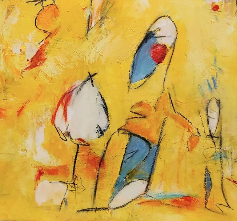 Original Abstract Expressionism Abstract Painting by Margaret Archambault