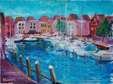 Port in Goes the Nederlands/ Plein air painting thumb
