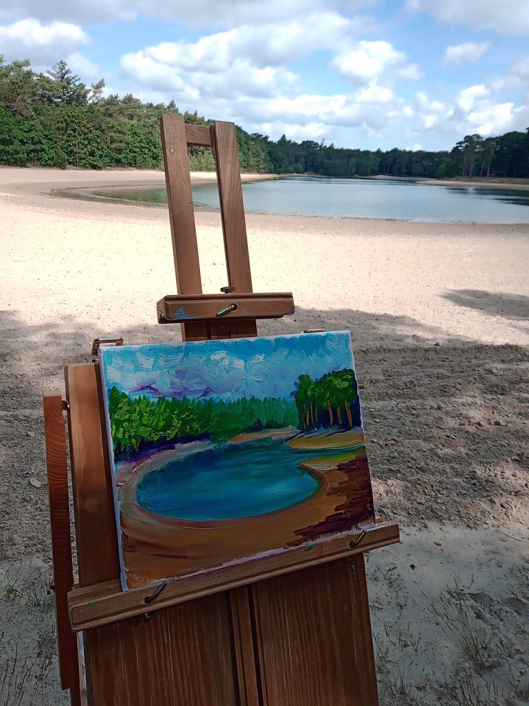 Original Impressionism Beach Painting by Dmitriy Fedorov