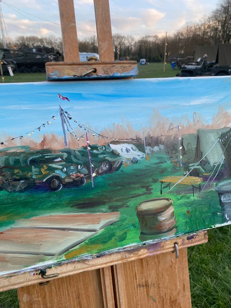 Original Impressionism Rural Life Painting by Dmitriy Fedorov