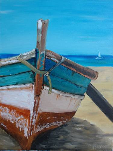 Print of Realism Boat Paintings by Dmitriy Fedorov