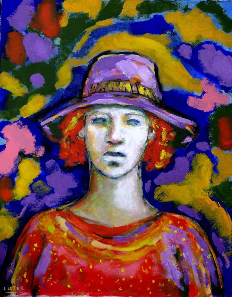 The Hat Painting by David Lister | Saatchi Art