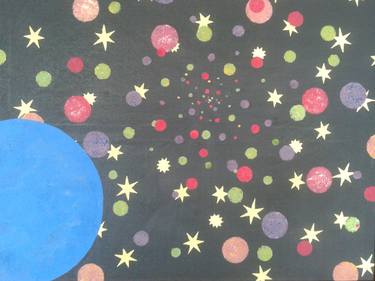 Print of Outer Space Paintings by Lonneke Smiet