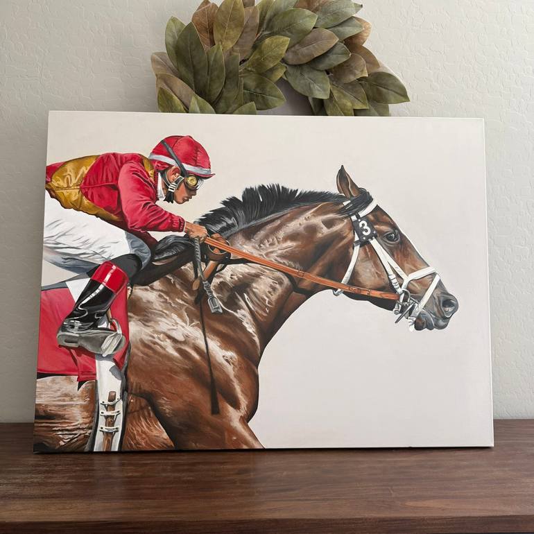 Original Photorealism Horse Painting by Jamie Lynn Nuzbach