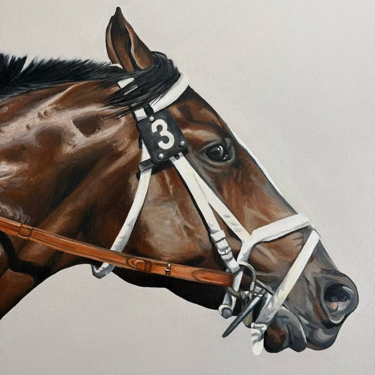 Original Photorealism Horse Painting by Jamie Lynn Nuzbach